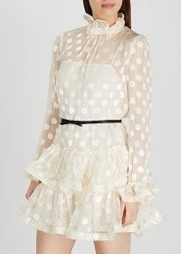 ZIMMERMANN Lovestruck polka-dot silk-blend mini dress – ruffled party dresses – romantic occasion wear – feminine evening fashion