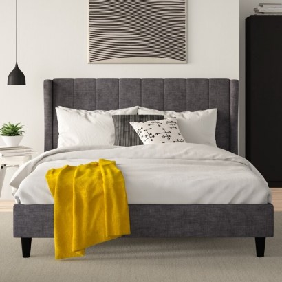 Amelia Upholstered Bed Frame by Zipcode Design - flipped