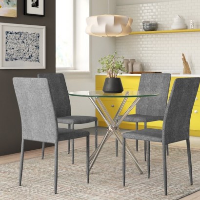 Mikaela Dining Set with 4 Chairs by Zipcode Design – gorgeous furniture - flipped