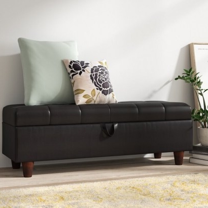 Norfolk Faux Leather Storage Bench by Zipcode Design
