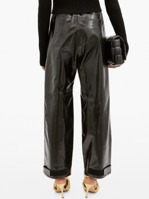 BOTTEGA VENETA Adjustable-cuff leather trousers