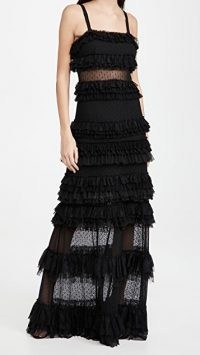 Alexis Amaryllis Dress / black semi sheer maxi dresses / occasionwear