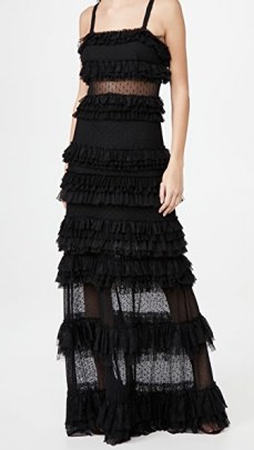 Alexis Amaryllis Dress / black semi sheer maxi dresses / occasionwear - flipped