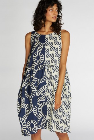 Camilla Perkins X Gorman AQUARIUS SPLICE TULIP DRESS – multi print dresses - flipped