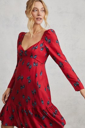 Hope For Flowers by Tracy Reese Rosebud Mini Dress / red floral dresses