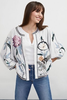 M.A.B.E. Tris Embroidered Jacket | embellished bomber style jackets - flipped