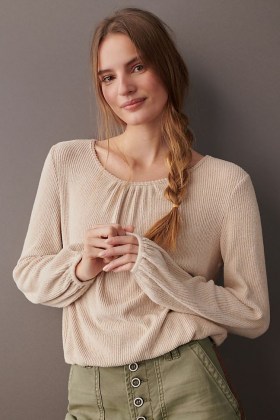 Amadi Esther Ruched Cashmere Top | chic knitwear