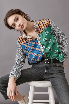 Maeve Fern Shirt | mixed print shirts