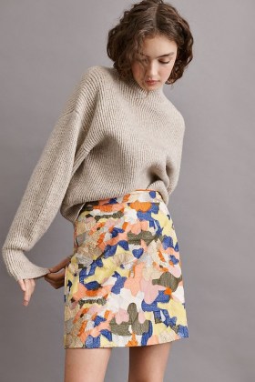Maeve Sigourney Floral Mini Skirt | A-line skirts - flipped