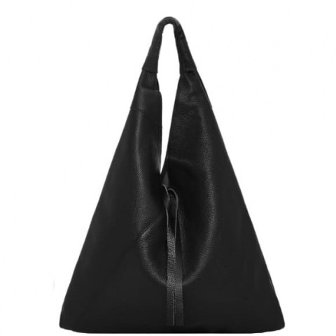 VodkaBlue Black Pebbled Boho Leather Bag