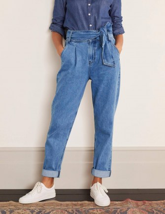 Boden Bude Trousers – Light Vintage | tie waist denim jeans