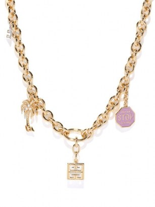 GIVENCHY Charm chainlink necklace ~ designer statement necklaces ~ jewellery with charms attached