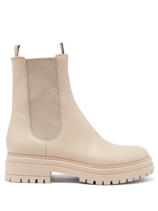 GIANVITO ROSSI Chester trek-sole leather Chelsea boots ~ luxe beige chelsea boot