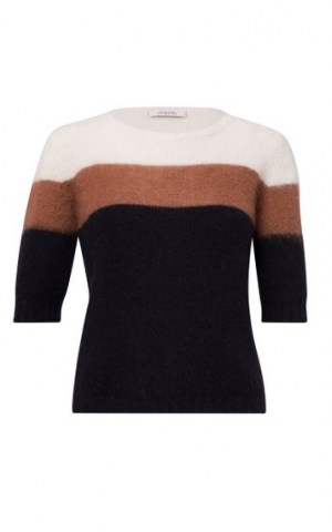 Dorothee Schumacher Colorful Flash Color-Block Alpaca-Blend Sweater
