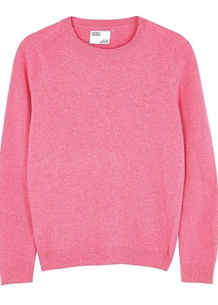 COLORFUL STANDARD Pink merino wool jumper ~ bright crew neck jumpers