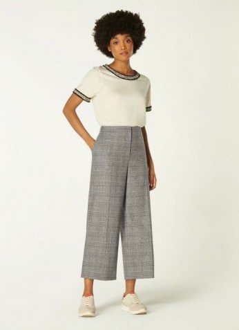 L.K. BENNETT DARLING PRINCE OF WALES CHECK CROPPED TROUSERS / checked crop leg pants
