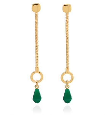 Monica Vinader Doina Gemstone Earrings Set | green gemstones | longline drops | glamorous jewellery