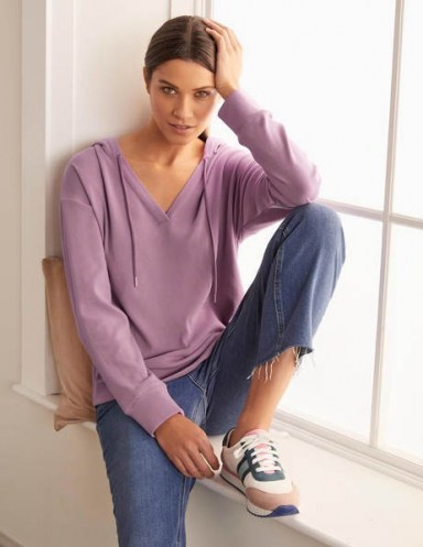 Boden Ellen Soft Jersey Hoodie Heather ~ light purple hoodies ~ casual weekend tops