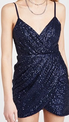 Fame and Partners The Bobbie Dress ~ navy blue sequinned party dresses