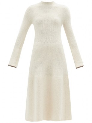 PROENZA SCHOULER High-neck rib-knitted dress ~ classic rib knit dresses - flipped