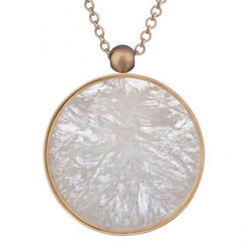 Ouroboros Jewellery Ice Of The Moon ~ round agate pendant necklaces - flipped