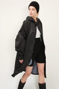 storets Nova Hoodie Raincoat | stylish black rainwear