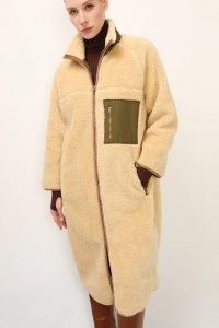 storets Melissa Oversized Borg Coat ~ textured faux fur coats