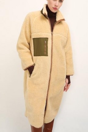 storets Melissa Oversized Borg Coat ~ textured faux fur coats - flipped