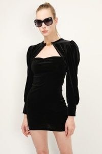 storets Viveca Cut Out Velvet Dress | LBD | little black party dresses
