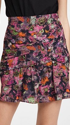 IRO Nuada Skirt / black and pink floral skirts