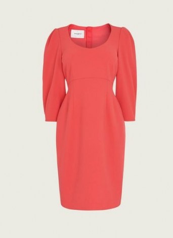 L.K. BENNETT JOSEPHINE PINK CREPE SCOOP NECK SHIFT DRESS ~ feminine coloured dresses - flipped