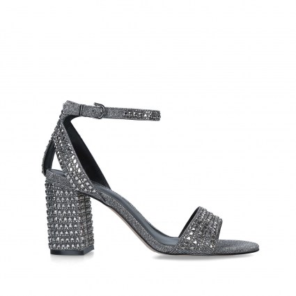 CARVELA KIANNI PEWTER ~ studded block heel sandal
