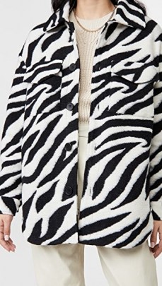 Line & Dot London Zebra Shirt Jacket / monochrome shacket - flipped