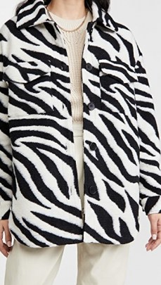 Line & Dot London Zebra Shirt Jacket / monochrome shacket