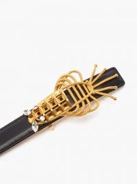 SONIA PETROFF Lobster crystal-embellished leather belt / ocean inspired belts / lobsters