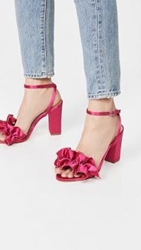 Loeffler Randall Savannah Heel Sandals | fuchsia pink ruffled heels