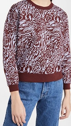 Madewell Zebra Print Pullover Sweatshirt