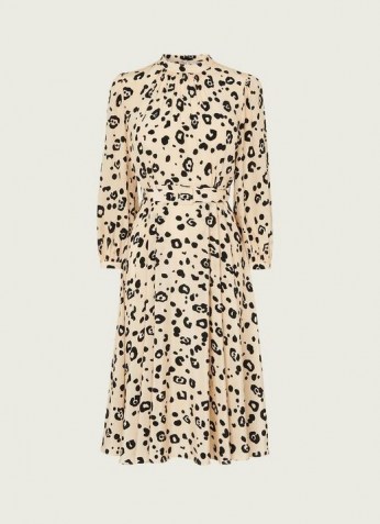 L.K. BENNETT MAY CHEETAH PRINT SILK MIDI DRESS ~ animal print dresses