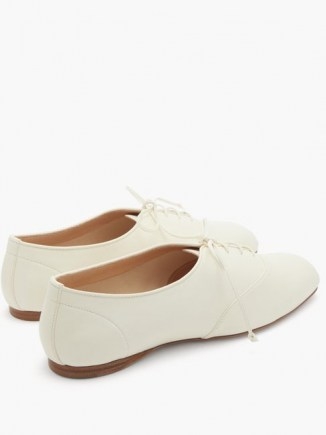 GABRIELA HEARST Maya square-toe nappa-leather oxford shoes | chic lace up flats - flipped