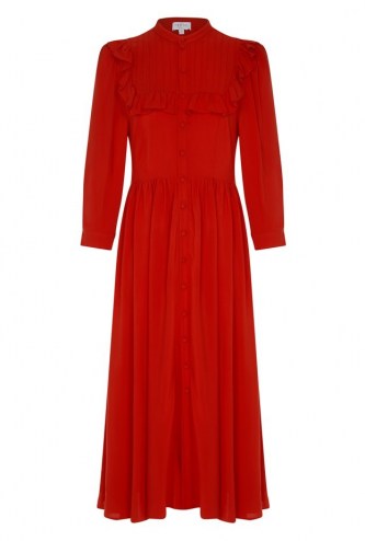 GHOST TRINITY DRESS ~ red frill trimmed dresses - flipped