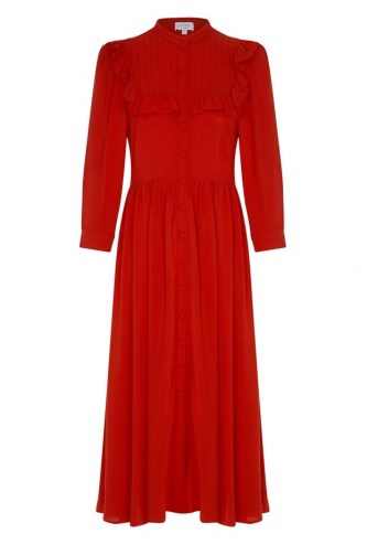 GHOST TRINITY DRESS ~ red frill trimmed dresses