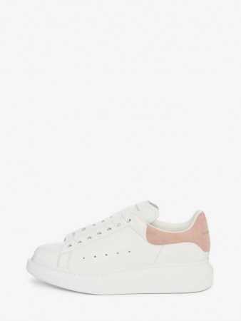 Jennifer Lopez white and pink thick sole trainers, Alexander McQueen Oversized Sneaker in Patchouli, out in New York, 29 December 2020 | celebrity sneakers | street style USA - flipped