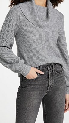 PAIGE Bernadetta Sweater | cowl neck sweaters | grey jumpers