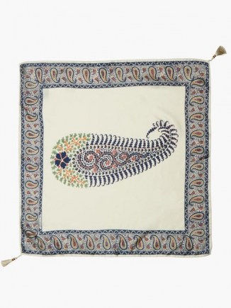 ETRO Paisley-print tasselled silk-satin scarf / printed scarves