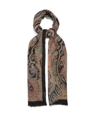 ETRO Paisley-print wool-blend twill scarf / printed scarves / accessories - flipped