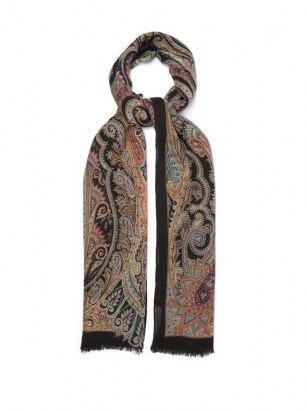 ETRO Paisley-print wool-blend twill scarf / printed scarves / accessories