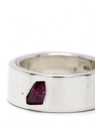 Parts of Four Sistema band ring | wide sterling silver and ruby rings