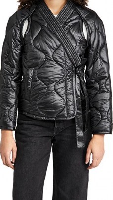 3.1 Phillip Lim Utility Ripstop Nylon Kimono Jacket ~ black side tie jackets