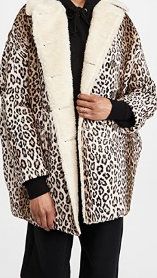 R13 Hunting Coat Tan Leopard – animal print winter coats
