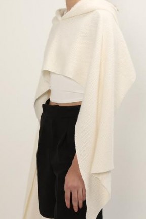 storets Kylie Hoodie Poncho Shawl ~ crop length shawls ~ cropped ponchos - flipped